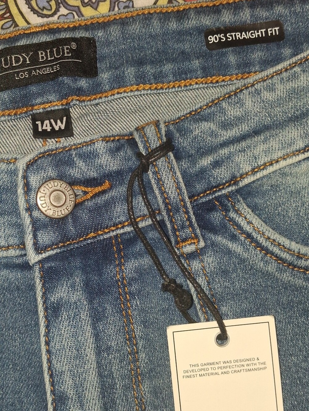 Judy Blue 90s Straight Jeans Casual Light Blue Cargo Jeans - Picture 6 of 12